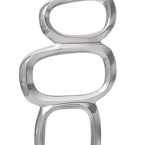 Support à bougie décoratif, nouveau design, finition argent mat, pour la décoration intérieure, porte-bougie en aluminium coulé, fait main, personnalisé - Product Image 5