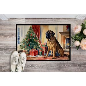 Felpudo navideño acogedor de mastín antideslizante lavable de pila baja 24H X 36W Felpudo de puerta delantera interior y exterior para entrada - Product Image 2