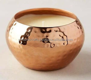 Recipiente para velas de cobre estilo victoriano con patas y asas laterales de fundición – Recipiente de lujo herenciales para múltiples velas - Product Image 2