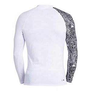 Custom Youth Surfing Recycled Nylon Rash Guard With UPF 50 Coverstitch Seams And Reflective Print Short Sleeve <b>Compression</b> <b>Shirt</b> - Product Image 3