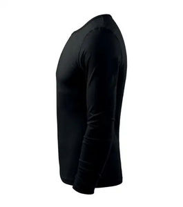 <b>Men's</b> Long Sleeve O-Neck Knitted <b>Slim</b> <b>Fit</b> Solid Color Casual T-<b>Shirt</b> <b>Black</b> - Product Image 3