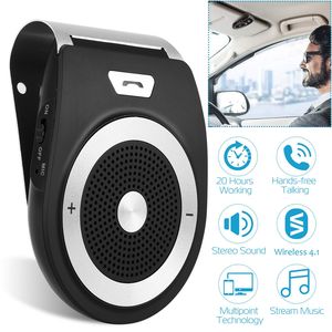 Kit Vivavoce Wireless V4.1 per Auto con Ricevitore Audio Bluetooth, Chiamate a Mani Libere e Lettore Musicale per Parasole - Product Image 1