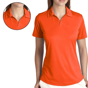 Vente en gros de chemises pour femmes à manches courtes de couleur unie, respirantes, en polyester/coton tricoté, haut décontracté de qualité supérieure, séchage rapide - Product Image 6