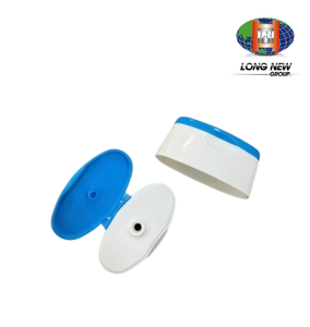 Tapa abatible ovalada de plástico OEM LONGNEW |   Tapa de Botella Cosmética Personalizada para Champú, Loción y Tubos Exprimibles - Product Image 1