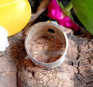 <b>925</b> Sterling <b>Silver</b> Handmade Classic Wedding <b>Ring</b> with Black Onyx Gemstone Fine Engagement and Anniversary Jewellery - Product Image 4