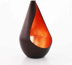 Porte-bougie mural en forme de larme, décoration moderne pour la maison, applique murale en métal pour bougie chauffe-plat, design minimaliste, éclairage d'ambiance pour salon et chambre. - Product Image 2