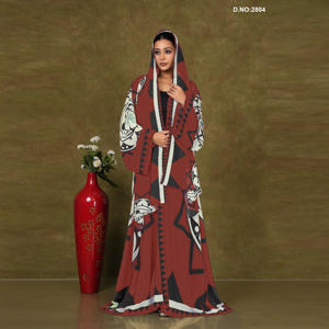 Elegante Abaya Estampada con Tela Suave, Silueta Modesta, Capas Fluidas, Motivos Contemporáneos, Estilo de Vestimenta Modesta de Lujo - Product Image 2