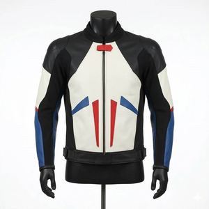 Custom Leather Printed Racing Motorbike <b>Jackets</b> for Unisex <b>Summer</b> Breathable Full Sleeve Low MOQ Custom Team Name - Product Image 1