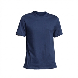 T-shirt à manches courtes pour homme, couleur kaki, col rond, coupe classique, tissu tricoté uni, décontracté - Product Image 2