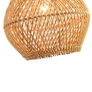 Elegant Pear Basket Rattan Lampshade Wood Base Spiral Pendant <b>Light</b> Shade Handcrafted Creative <b>Wicker</b> <b>Ceiling</b> Hanging Cover - Product Image 3