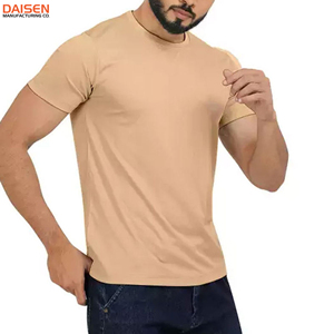 Camiseta de Color Sólido para Hombre, Transpirable, de Algodón, Manga Corta, Informal, Lisa, Personalizable, Suministro de Fabricante al por Mayor - Product Image 2