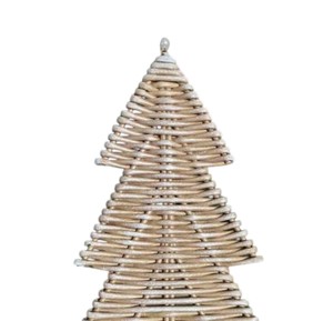 Chic Tree Table <b>Wreath</b> Ornament Rattan Decorate Christmas Tree Table <b>Wreath</b> Ornament Eco Friendly Holiday Decor Supply - Product Image 2