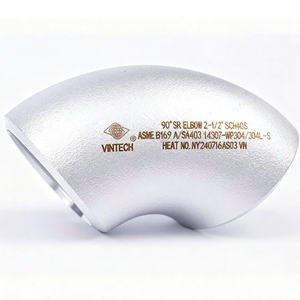 Codo de radio corto de 90 grados de acero inoxidable para tuberías de Vietnam, soldado, ASME B169 ASA403 304 304L 316 316L, de 1 a 12 pulgadas - Product Image 1