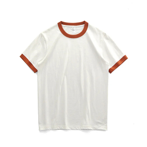 T-shirt Ringer Femme Coupe Slim Rétro avec Bordure Contrastante Personnalisable – Prix Usine - Product Image 2