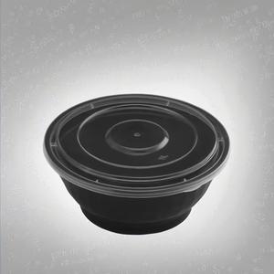 Conteneur jetable rond en PP Tiya TY-R16 avec couvercle, capacité de 16 oz, sans BPA, micro-ondable, recyclable pour restaurants et hôtels - Product Image 1