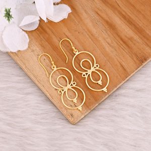 Pendientes Colgantes de Moda en Oferta, Pendientes Lisos de Latón Chapado en Oro, Joyería de Moda para Mujer, Regalos de Cumpleaños - Product Image 3