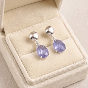 Natural Tanzanite Violet Faceted Gemstone 925 <b>Silver</b> Prong Setting Round Stud <b>Tops</b> Delicate Drop Jewelry <b>for</b> <b>Women</b> Minimalist - Product Image 4