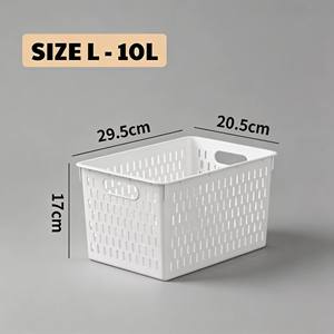 Panier de rangement empilable en plastique PP pour cuisine, réfrigérateur et étagère – Organisateur domestique - Product Image 2