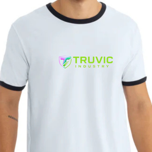 T-shirt décontracté pour homme en coton, col rond contrastant, manches courtes, doux et respirant, idéal pour le streetwear et la mode - Product Image 3