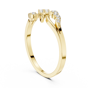 Anillo de oro macizo de 14k para mujer con diamante de corte redondo minimalista de diseño único de Aries Jewel, ideal para regalo, compromiso, aniversario o boda. - Product Image 4