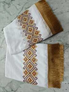 Hot Selling Best Quality Combed Woven Embroidered Anti Pill Voile <b>Fabric</b> Plain Scarf Turban Dress - Product Image 5