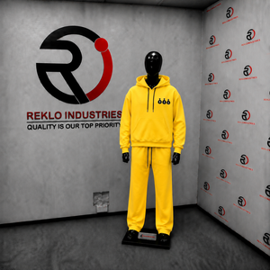 <b>Yellow</b> Money Bag Logo Tracksuit Men Premium Pullover <b>Hoodie</b> And Jogger Pants Set Casual Streetwear Athletic Sportswear - Product Image 3