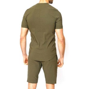 Conjunto de Verano para Hombre de Alta Calidad, Hecho a Medida, Talla Grande, Camiseta de Manga Corta y Pantalones Cortos, Estilo Casual con Estampado, Transpirable, Sólido - Product Image 4