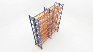 <b>Heavy</b> <b>Duty</b> Highrisse Selective <b>Rack</b> Q235 Steel High Rise Assembled Powder Coating Blue/Orange - Product Image 2