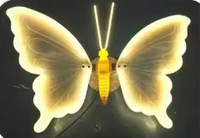 Lumière de jardin LED papillon mobile 40cm 60cm, IP65 étanche, ailes colorées dynamiques pour décoration extérieure de Noël, de parcs et de centres commerciaux
