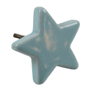 Bouton de tirage en céramique à motif étoile monocolore pour la décoration intérieure, idéal pour commodes et tiroirs dans la cuisine ou l'hôtellerie - Product Image 3