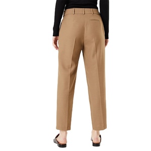 2025 femmes printemps et automne taille haute pantalon ample jambe large mode décontracté toile pantalon léger Simple dame conception - Product Image 3