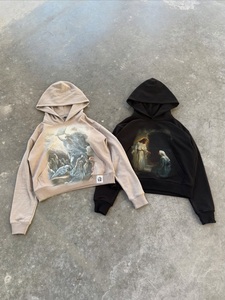 Sudadera con Capucha Gráfica Extra Grande Personalizada, Unisex, de Algodón Grueso, con Estampado Digital DTG, Venta al Por Mayor - Product Image 4