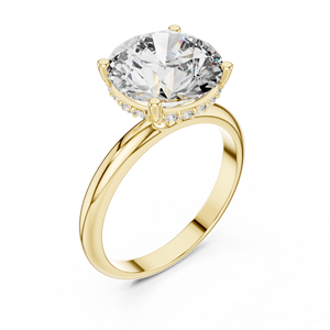 Anillo de Diamante de Laboratorio con Corte Redondo DEF VVS, Certificado IGI, Oro Blanco Sólido de 14k/18k, Anillo de Compromiso, Joyería de Moda para Regalo de Aniversario - Product Image 4