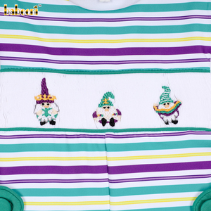 ชุดเด็กทารกชายแบบยาวธีมมาร์ดิกราส์ปรับแต่งได้ของ Babeeni ลายตัวการ์ตูนปักมือ ผ้าสแปนเด็กซ์/คอตตอน รับผลิตแบบ OEM ODM - BB3458 - Product Image 2