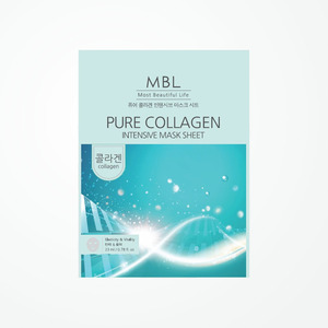 Masque en tissu Embiel Pure Collagen Intensive, 10 masques en tissu pour le visage, masque facial, masque en tissu au concombre, collagène - Product Image 1
