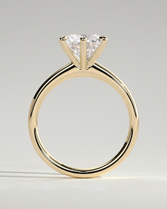 แหวนเพชรเม็ดเดี่ยวทรงกลม 1 กะรัต ทองคำแท้ 14K เพชรเลี้ยงในห้องปฏิบัติการ 6 กรงเล็บ E VVS2 แหวนหมั้นสุดหรู 2026 - Product Image 2