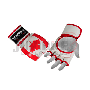 Wholesale Adult Protective Professional High Quality Cowhide Leather Half Finger <b>Open</b> Palm Mma Gloves OEM Manufacturers Gloves - Product Image 2