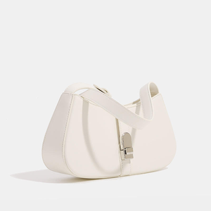 Sac à main élégant noir en cuir PU avec logo personnalisé OEM/ODM, sac sous le bras 2026, design tendance, sac à bandoulière pour femme avec fermeture éclair simple - Product Image 4