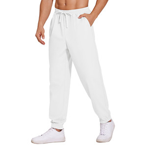 High Quality Design Men's Pants 100% Cotton Sweatpants Trendy Hip-Hop Casual Elastic Waist Loose Straight Street Men's <b>Trousers</b> - Product Image 1