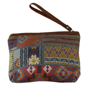 Bolso Pequeño de Lujo Hecho a Mano y Cosido, Hecho de Algodón Dhurry / Kelim Tejido a Mano, Bolso Estampado - Product Image 3