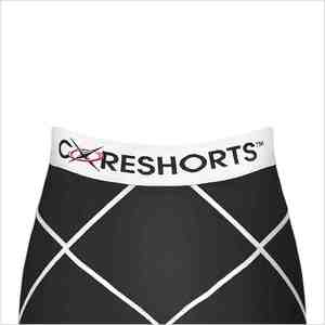 <b>Men's</b> Black Criss-Cross Pattern Mid Waist Sporty <b>Shorts</b> Breathable Spandex Nylon Athletic <b>Short</b> Pants - Product Image 4