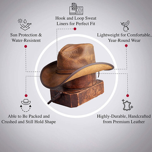 Sombrero de Vaquero de Cuero Personalizable con Diseño Trenzado, Precios Económicos, Alta Calidad, OEM/ODM, Uso Casual al Aire Libre, Cuatro Estaciones - Product Image 5