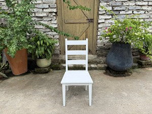 Black Solid Wood Ladder Back <b>Dining</b> <b>Chair</b> with Modern Design for <b>Dining</b> Room Seating - Product Image 1
