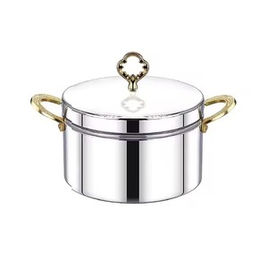 Olla de Metal para Estilo de Vida Moderno, Diseño Contemporáneo, Cazuela Aislada para Alimentos, Categoría de Tazones para Servir - Product Image 1