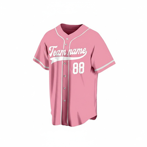 Camisetas de Béisbol Rosas Personalizadas Unisex con Estampado Digital, Uniformes de Equipo Transpirables de Malla, Venta al por Mayor de Camisetas de Softbol de Alto Rendimiento - Product Image 2