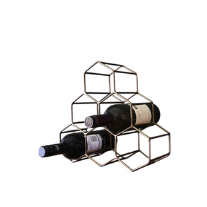 Golden Metal <b>Wine</b> Racks <b>Wine</b> Bottles Holder 5-9 Stemware Capacity Minimalist Home Dining Room Furniture <b>Wine</b> Racks - Product Image 4