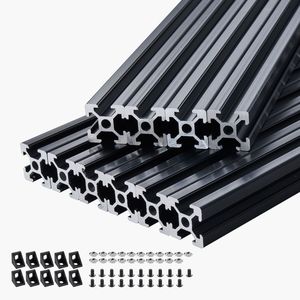 10 Pezzi Profilo in Alluminio Estruso T5 ad Alta Resistenza 2020, 2000mm, Standard Europeo, Binario Lineare Anodizzato di Alta Qualità - Product Image 1