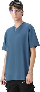 Camisetas Oversize Personalizadas para Hombre, de Moda, Ajuste Holgado, Cuello Redondo, Logotipo Frontal, Lavado Ácido, Estilo Urbano, de Algodón Pesado, Manga Corta, para Entrenamiento - Product Image 5