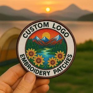 Parche Bordado Redondo Personalizado, Insignia con Logotipo Premium, para Coser, Termoadhesivo, con Velcro, Fabricante Mayorista de Parches Bordados - Product Image 2