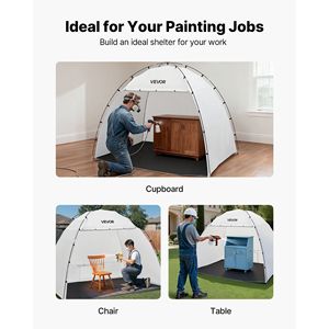 Cabina de Pintura Portátil de 91.7 x 67.7 x 74.8 Pulgadas, Fabricada en Oxford, con Piso Integrado, Malla Protectora, Amplio Espacio y Armario - Product Image 6